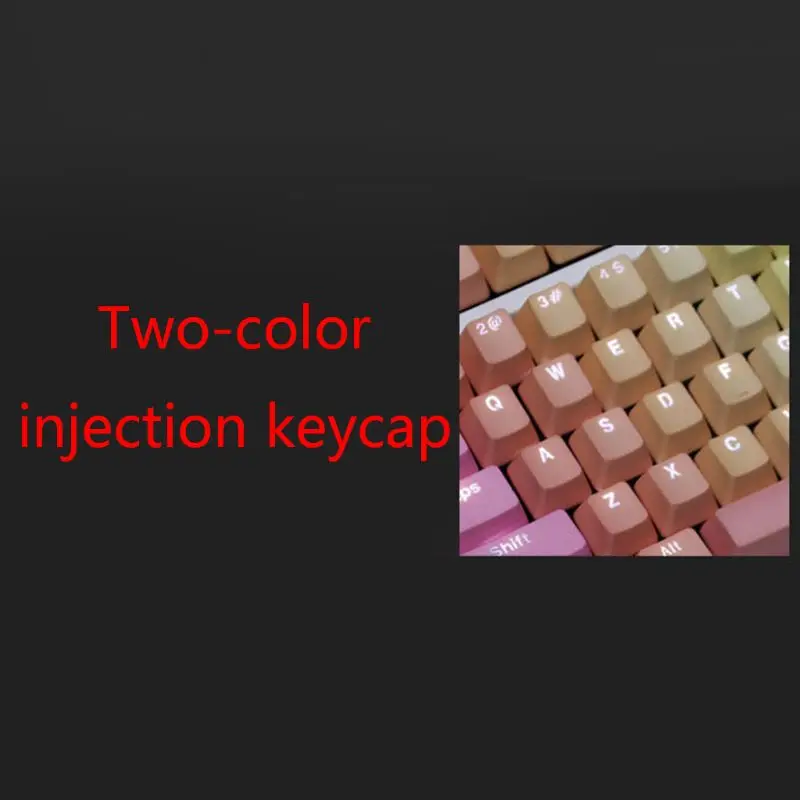

1 Set Replaceable PBT Keycaps 87 104 108 Transparent Lettering Keys Double Shot