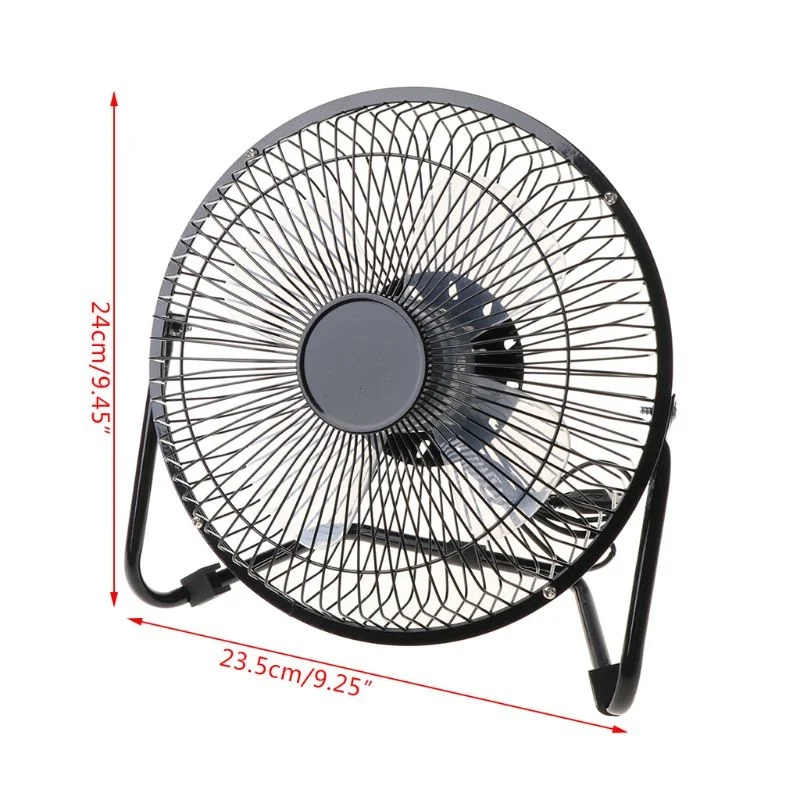 

USB Powered Metal 8 Inch Portable USB Desk Fan with 2 Speeds Switch Personal Cooling Fan for Home Office Table Outdoor