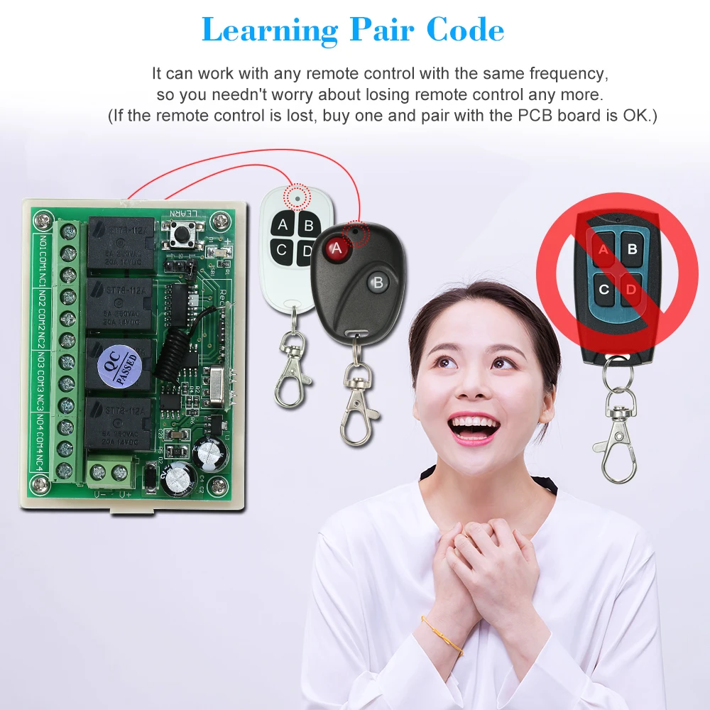 Реле частоты 12 В постоянного тока модуль приемника передатчик переключатель