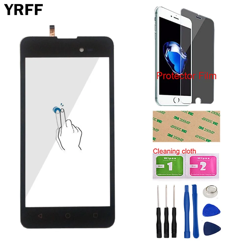 Black With Tools Телефон сенсорный экран панель для Wiko Sunny 2 Plus сенсорный экран дигитайзер панель сенсорный экран фронтальное стекло панель протектор инструменты для пленки - Цвет: Black With Tools
