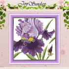 Набор для вышивки крестом, фиолетовый цветок, вышивка крестом 11CT 14CT, рукоделие вышивка ручная работа