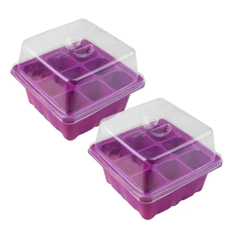 

9 Holes Plant Seed Grow Box Nursery Seedling Starter Garden Yard Tray Comes With Dome And Base Indoor Gardening Tools