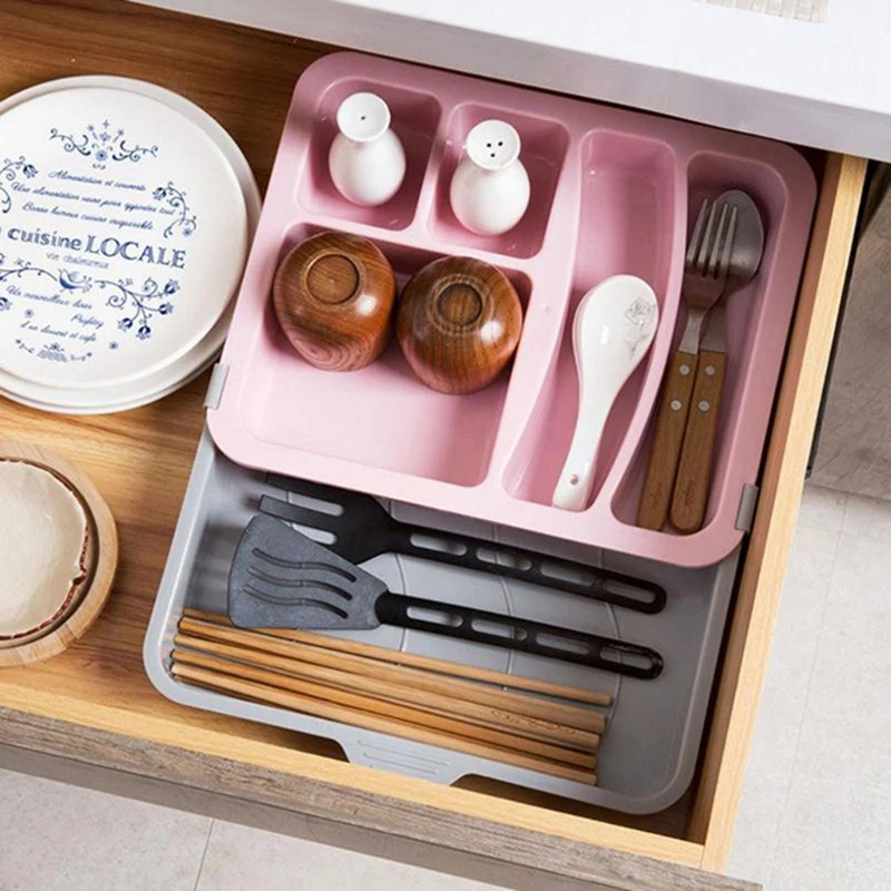 Телескопический выдвижной шарикоподшипник Органайзер коробка для хранения