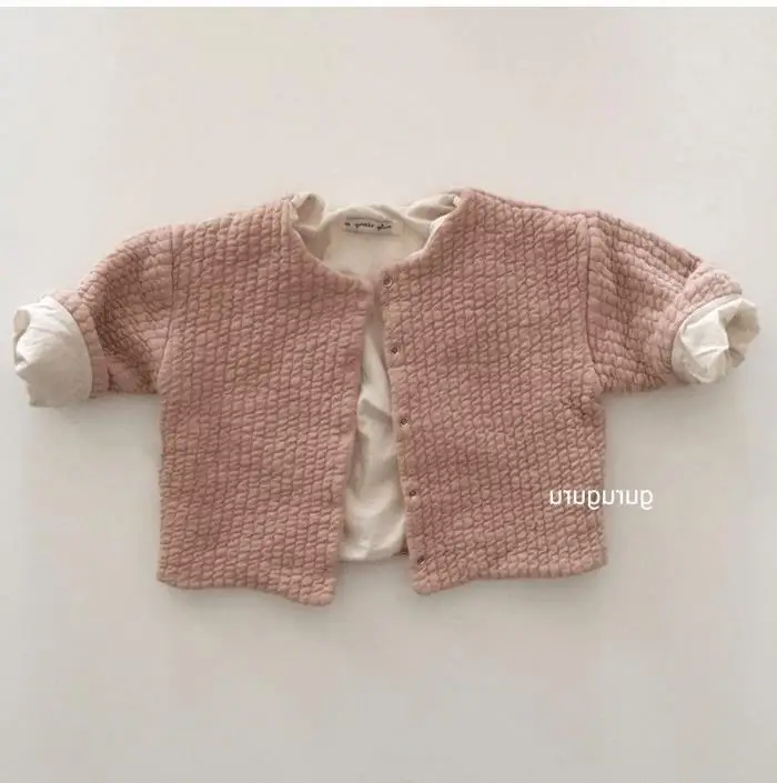 

Outerwear Coat Jacket O-neck Collar Single Breasted Solid Regular Cotton New Fashion Simple Cute Cool Spring Autumn Unisex Kids