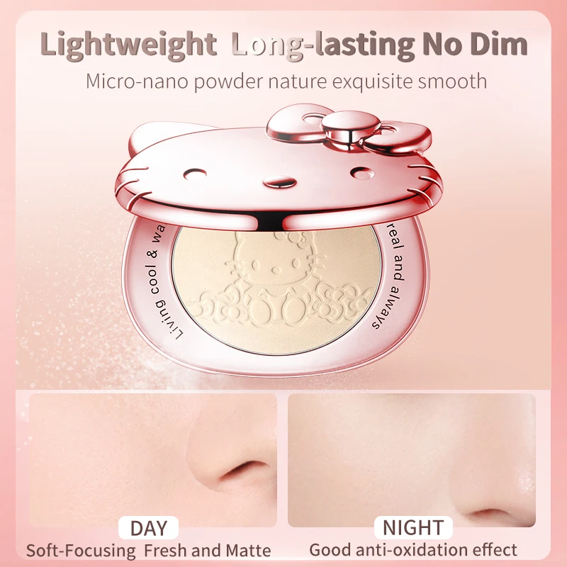 Спрессованная пудра для лица COLORKEY HelloKitty контроль жирности натуральная основа