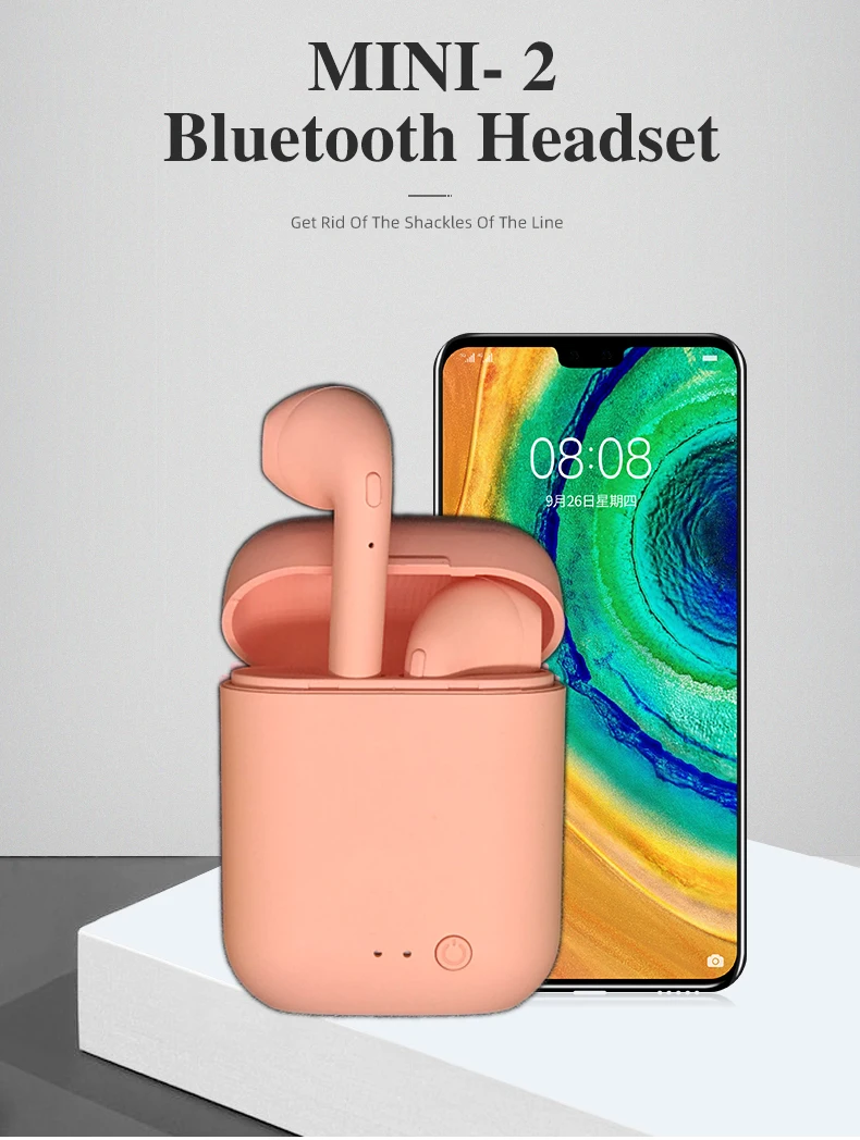 Беспроводные Bluetooth-наушники 5 шт./лот i12 TWS inpods 12 Macaron V5.0 стереонаушники для