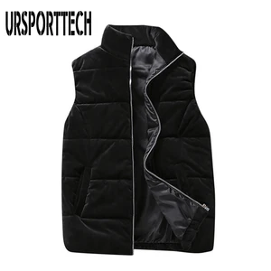 Осенне-зимняя мужская жилетка, хлопковая плотная теплая куртка без рукавов, мужской золотой бархатный жилет, мужская мода, жилет, пальто женское 4XL 5XL