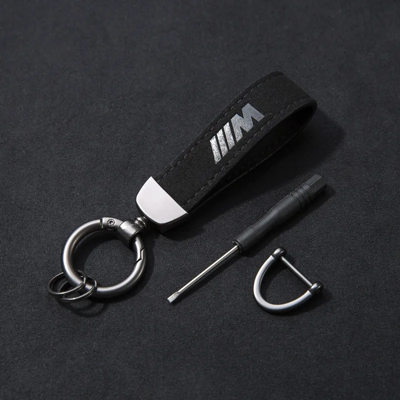 

For BMW M /Car Brands By Major Hot Fashoinal Metal Leather Car Custom Keychain Suede Leather Keychain Metal Engraved Logo