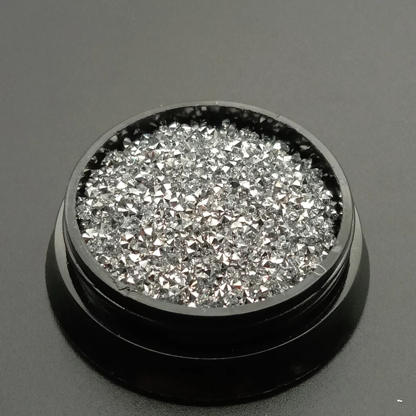 Silver 144opcs 1,2 мм хрустальные драгоценные камни микро Стразы для дизайна ногтей стеклянные стразы для украшения ногтей Стразы Unha Crystal 1440 шт - Цвет: Silver 144opcs