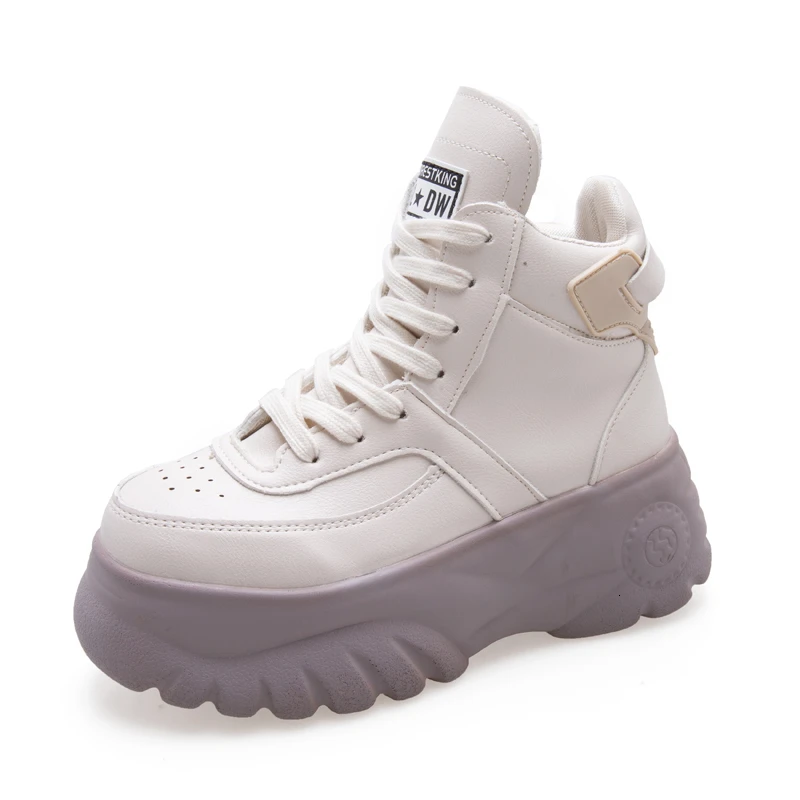 

Ботинки женские кожаные, на платформе 6 см, повседневные