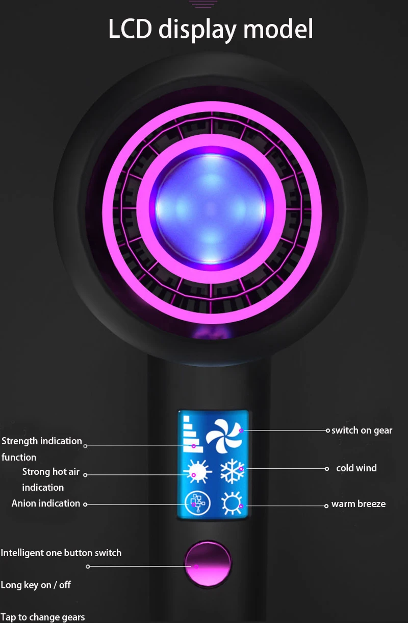 Фен для волос AI Intelligence профессиональный фен сильный ветер салона с горячим