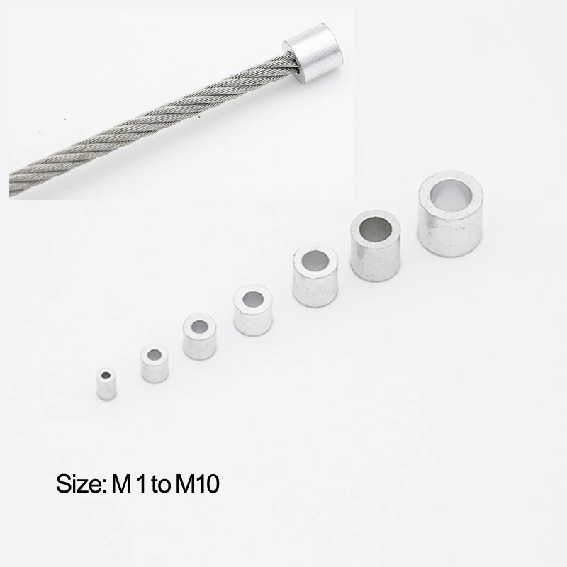 Стальной трос для кабелей M1-M10 много размеров крепежный зажим круглые