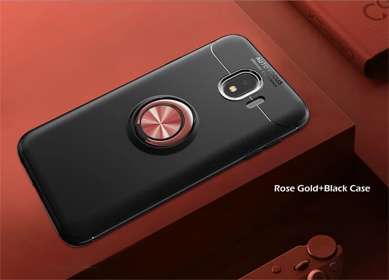 Для samsung Galaxy J4 чехол funda противоударный бампер Защита для samsung J 4 J400 J400F J400G задний чехол s coque 5,5" - Цвет: Rose Black