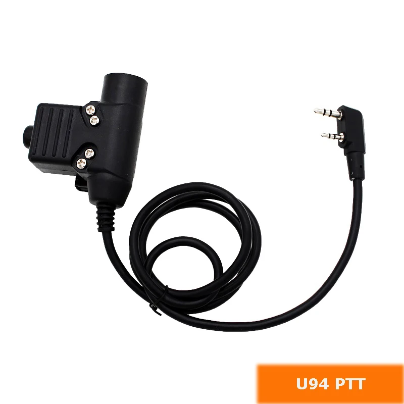 U94 PTT Cable Z Тактический HD01 с U94 PTT Peltor PTT двухстороннее радио гарнитура для BaoFeng UV-5R UV-82 BF-F8HP UV-6R Retevis RT-5R иди и болтай Walkie Talkie - Цвет: U94 PTT Cable