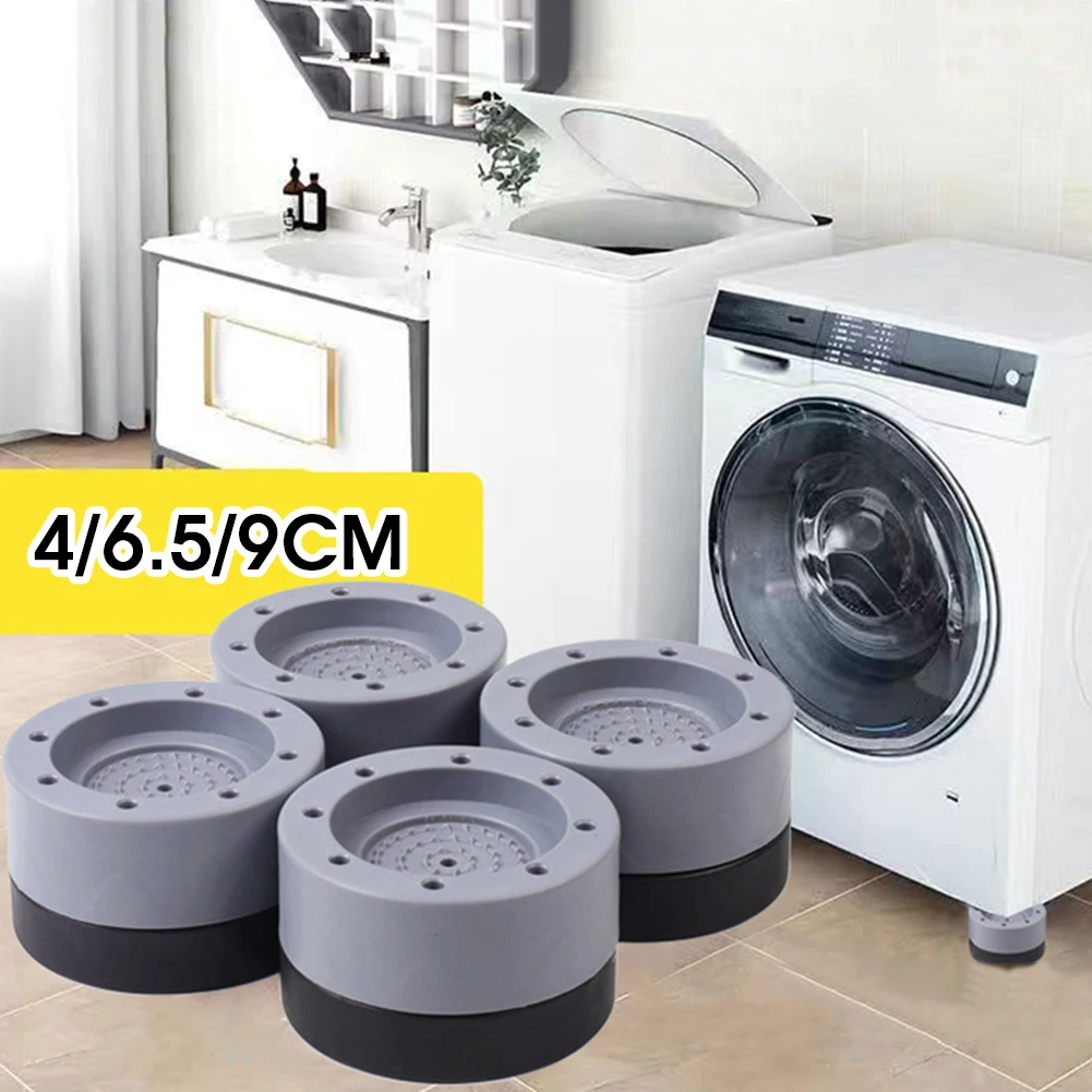 

4Pcs Anti Vibration Pads Washing Machine Rubber Feet Mat Anti-vibration Pad Universal Noise-reducing Furniture Lifting Foot Base
