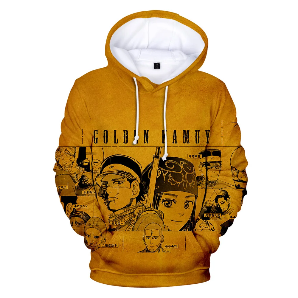 

3D print 2021 New Arrival Golden Kamuy Hoodies Men/women Harajuku Cartoon Element Hoodie Casual Long Sleeve Pullover Tops