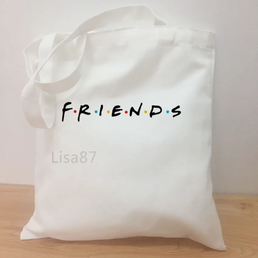 Casual shoulder large capacity simple shopping bag Friends TV Fans girls hand bag women simple package bag Tote Bag