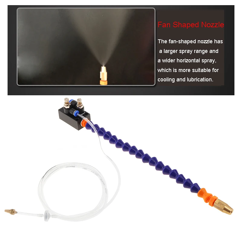 

Mist Coolant Lubrication Spray System & Micro Nozzle and Fully Sealed Plastic Tube for Metal Cutting Engraving Cooling Machine
