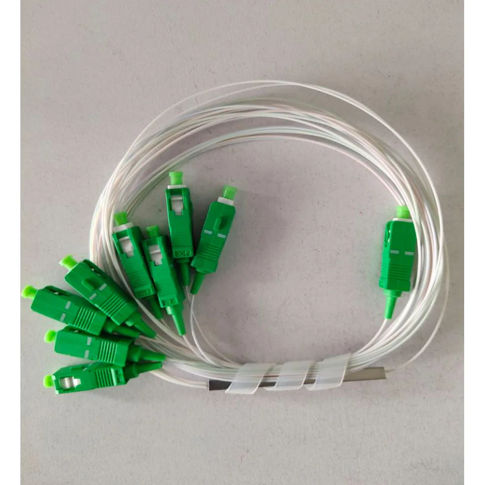 Оптоволоконный ПВХ ПЛК-Сплиттер FTTH SC APC 1x8 0 9 мм 1:8 сплиттер 10 шт. | Мобильные