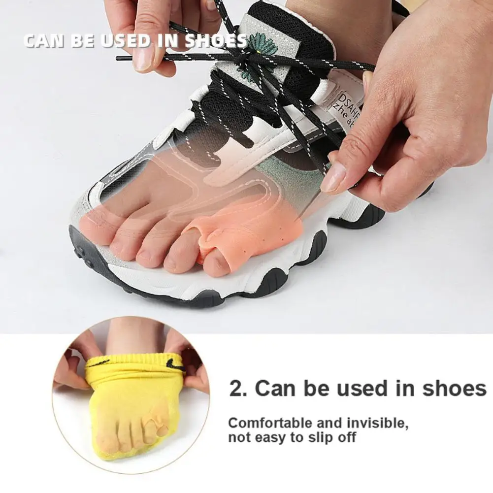 1Pair Little Toe Straightener Soft Silicone Bunion Guard Adjuster Feet Pads Relief Foot Pain Toes Separator Care Tool | Красота и