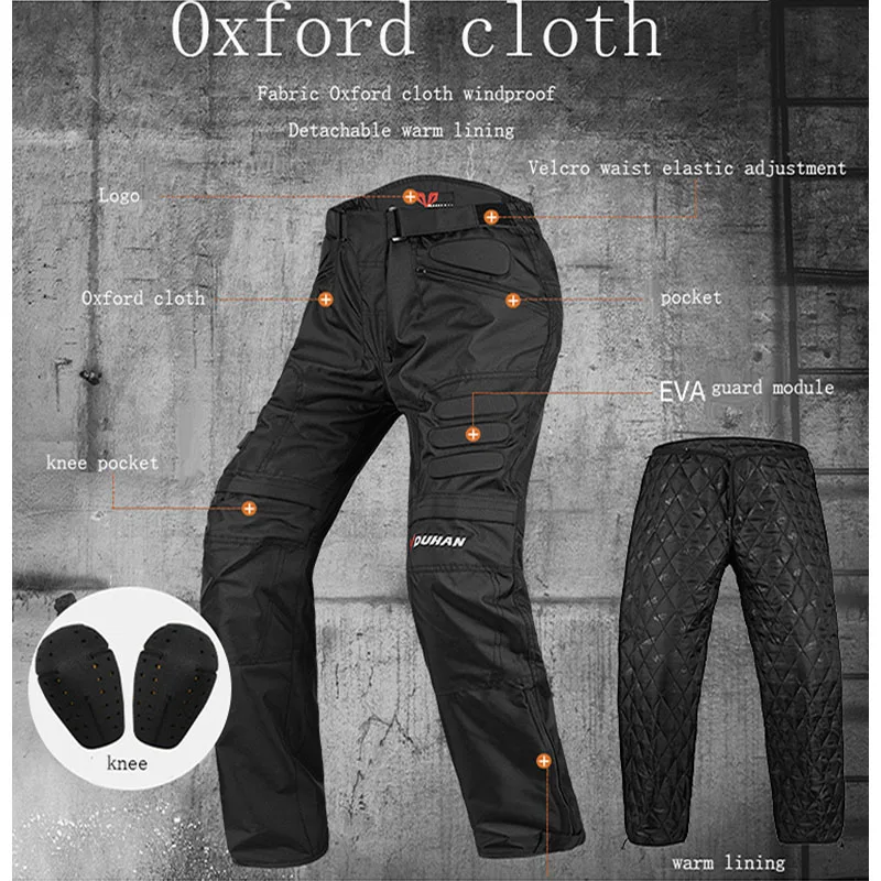 

DUHAN motor Racing Motorcycle jacket pants with warm lining motorbike windproof wearproof oxford cloth clothe coat