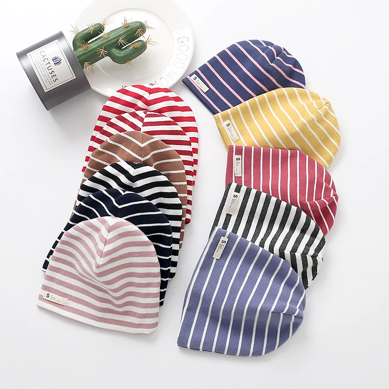 Новинка сезон весна осень детская Однослойная Шапка Детские хлопковые шапки