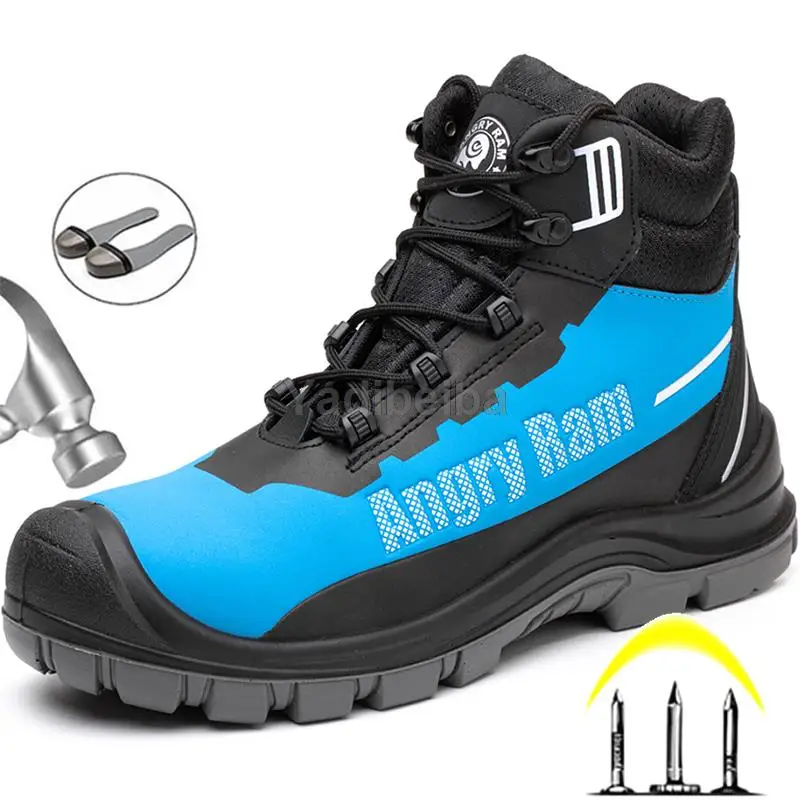 

Work Boots Men 2021 New Work Shoes Waterproof Work Sneakers Anti-puncture Safety Boots Steel Toe Security Boots Safety Shoes Men