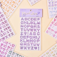 24 packlot creative lattice number letter stickers cute decorative stationery sticker scrapbooking diy diary album stick label