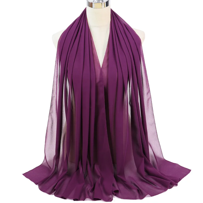 

Pirate Curiosity Fashion Chiffon Hijab Scarf Solid Color Muslim Long Shawl Plain Soft Turban For Women Islam Africa Headwrap