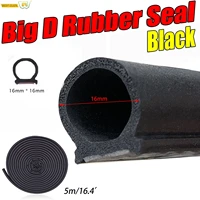 5 m16 4ft d shape rubber car door seal strip hollow edge guard weatherstrip universal trunk hood sealing for toyota honda vw