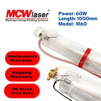 mcwlaser 60w 80w co2 laser tube for co2 laser engraving cutting machine shipping from europe duty free