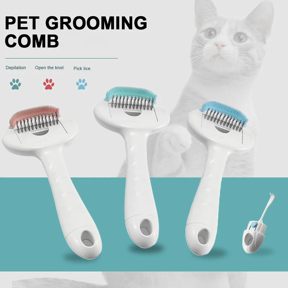 

Cleaning Universal Painless Pet Comb Remove Flea Dogs Cats Multifunctional Safe Ergonomic Home Portable Handheld Hair Shedding