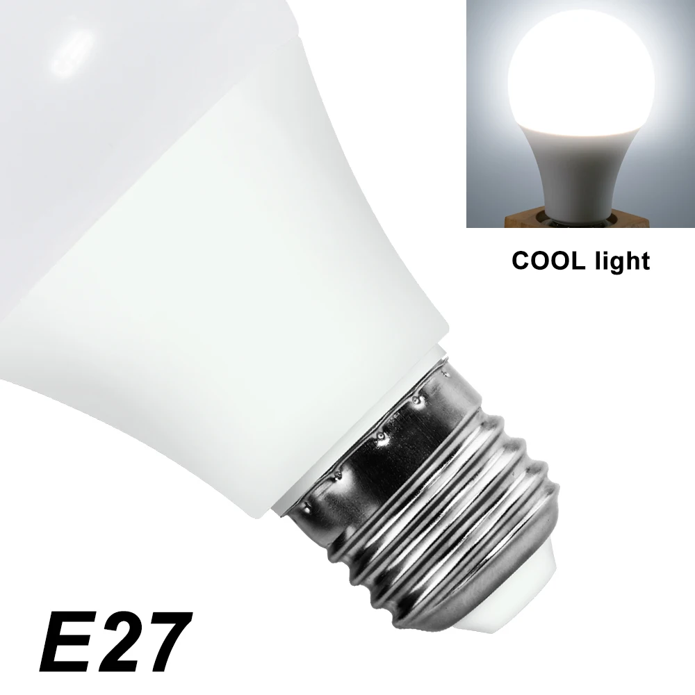 E14 Светодиодная лампа-Кукуруза E27, светодиодная лампа 220 В, Bombilla Led 3 Вт 6 Вт 9 Вт 12 Вт 15 Вт 18 Вт 20 Вт, лампада, светодиодная лампа 230 В, прожекторное освещение для гостиной - Испускаемый цвет: E27 Cool White