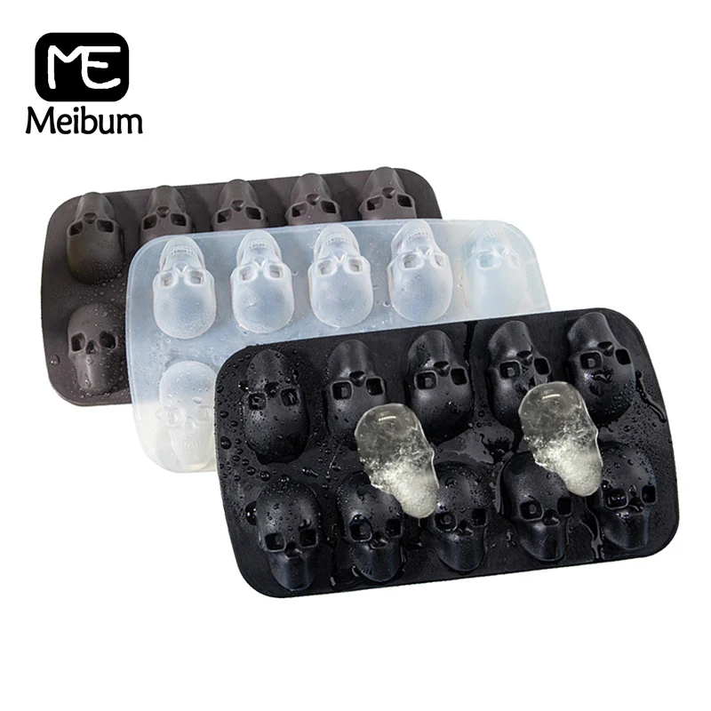 

Meibum 1 Piece Bar Cocktail Whiskey Wine Ice Cube Tray Skull Shape Chocolate Mold Silicone Ice Cream Maker Juice Dessert Pan