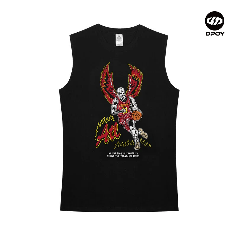 

dpoy original design basketball fan vest round neck cotton loose basketball star player men's sweat shirt artistic creativity