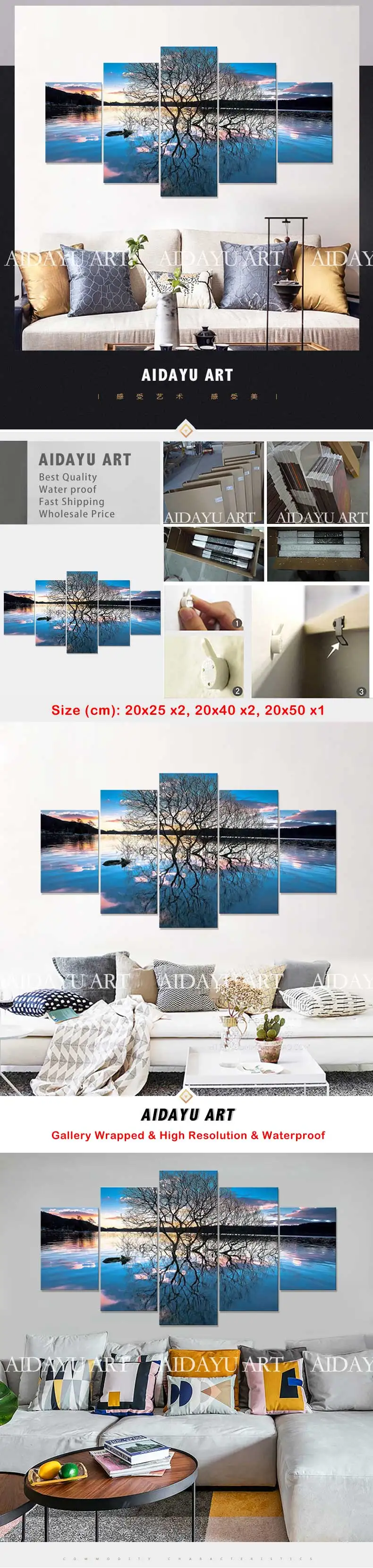 Обрамленная картина написанная в стиле модерн, печать на холсте Wall art Для Офис украшен растягивается готовы повесить
