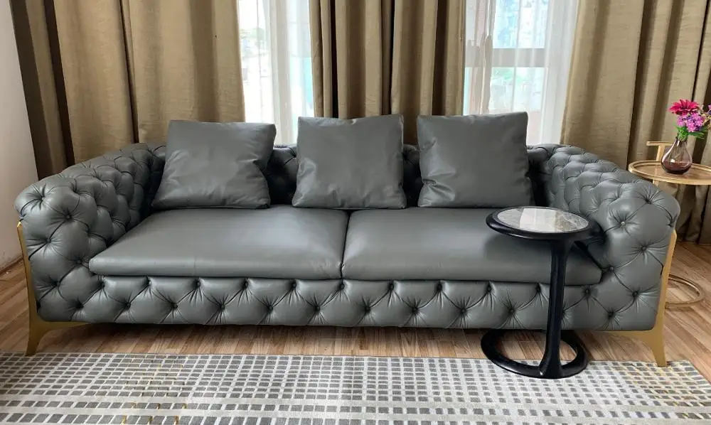 10X упаковка итальянский дизайн трехместный диван с металлическими ножками