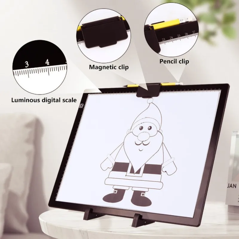 

Portable A3 Tracing LED Copy Board Light Box, Ultra-Thin Adjustable USB Power Artcraft LED Trace Light Pad For Tattoo Drawing, .