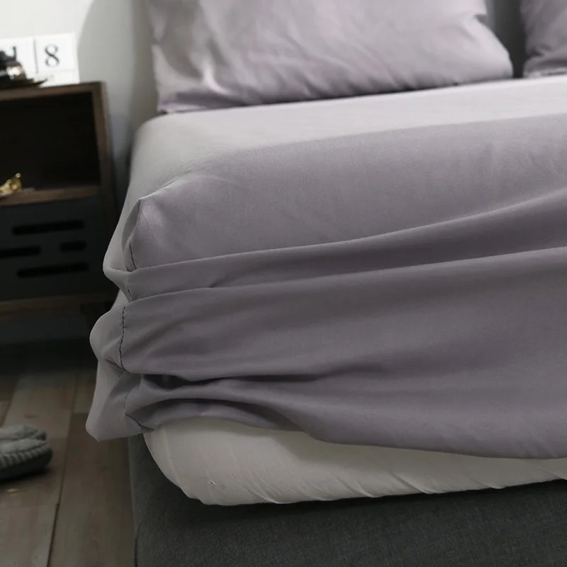 Brushed Mattress Protector Cover Solid Fitted Sheet Protection for Women Men Home Bedding Set Bedclothes White Black Grey Green | Дом и сад