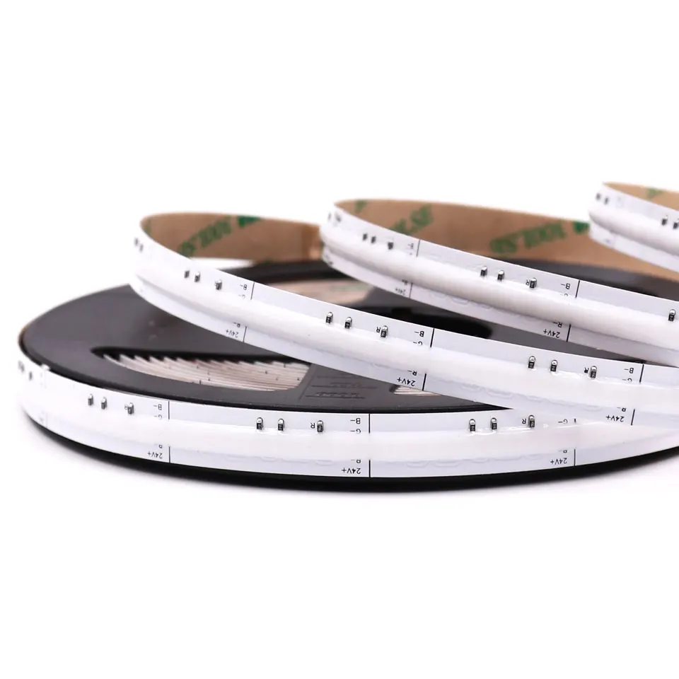 

630 LEDs/M Soft Flexible Colorful RGB RGBW COB Strip LED Bar Lihgt 24V 90 RA Decor Lighting with WIFI Mobile Controlled Dimmer