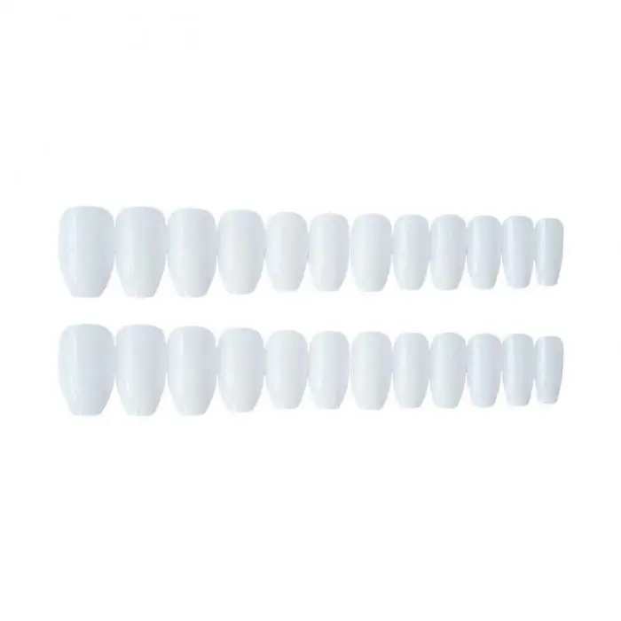 Summer Women Wearable Solid Color Nail-finished Stickers Ins Style Manicure Tools Full Coner Long Square Head Fake Nail Patches