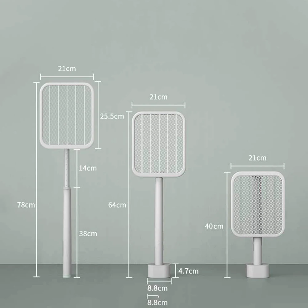 

2 in 1 Electric Bug Zapper Mosquito Swatter USB Rechargeable Fly Swatter Large Bug Zapper Mosquito Racket for Indoor Outdoor