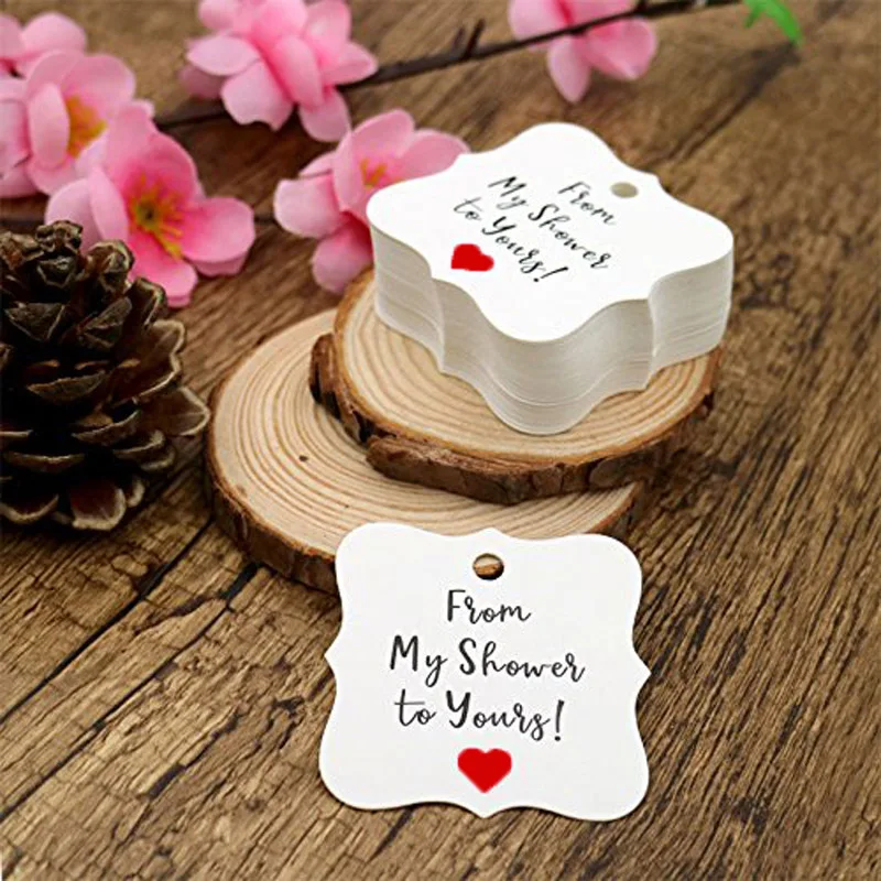 100 шт. Baby Shower бирок от моего душ для того чтобы ваш теги сувениры с биркой из фольги
