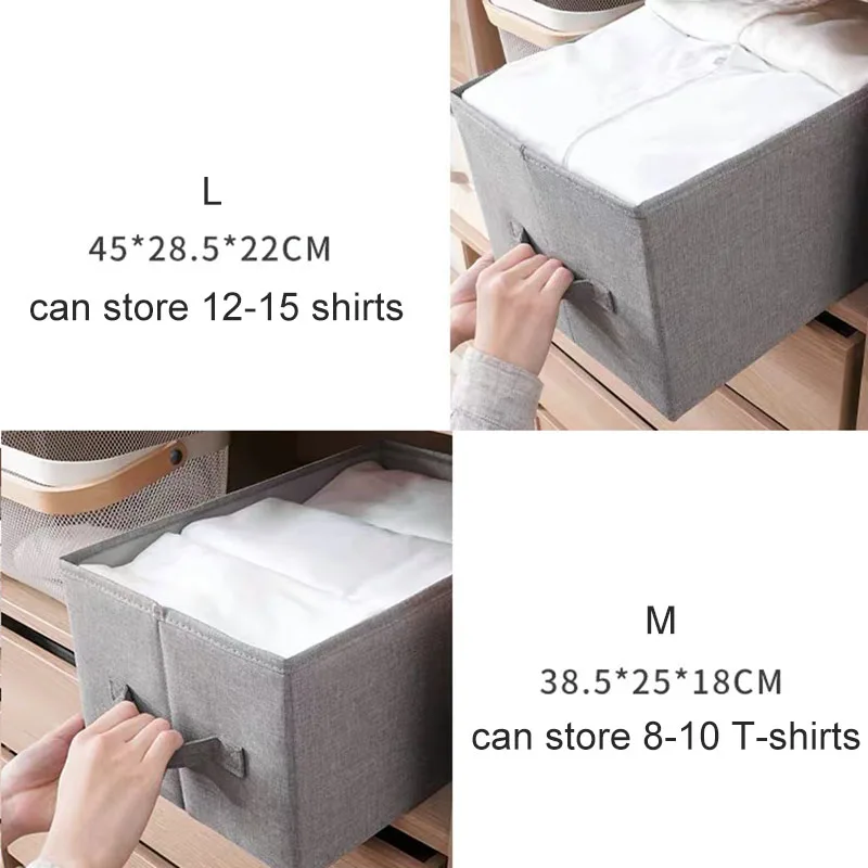 

Folding Storage Box Underwear Organizer Clothes Socks Toy Book Storage Bins Fabric Boite Rangement Vetement Organizador Armario