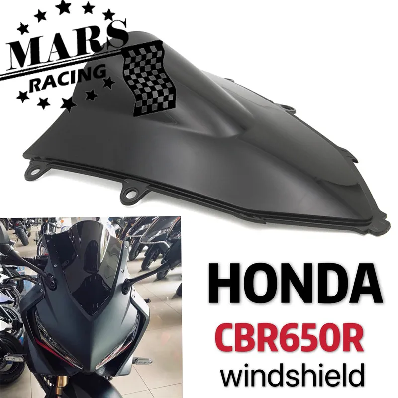 

For Honda CBR650R CBR650 R 2019 2020 2021 Double Bubble Motorcycle Accessories Windshield WindScreen Wind Deflector Visor Viser