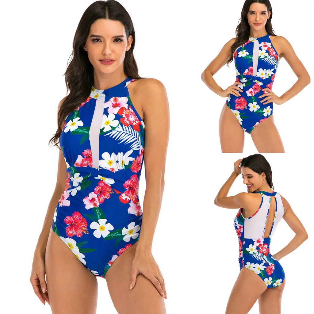 SAGACE купальники для женщин сдельный купальник сексуальный стиль цветочный принт