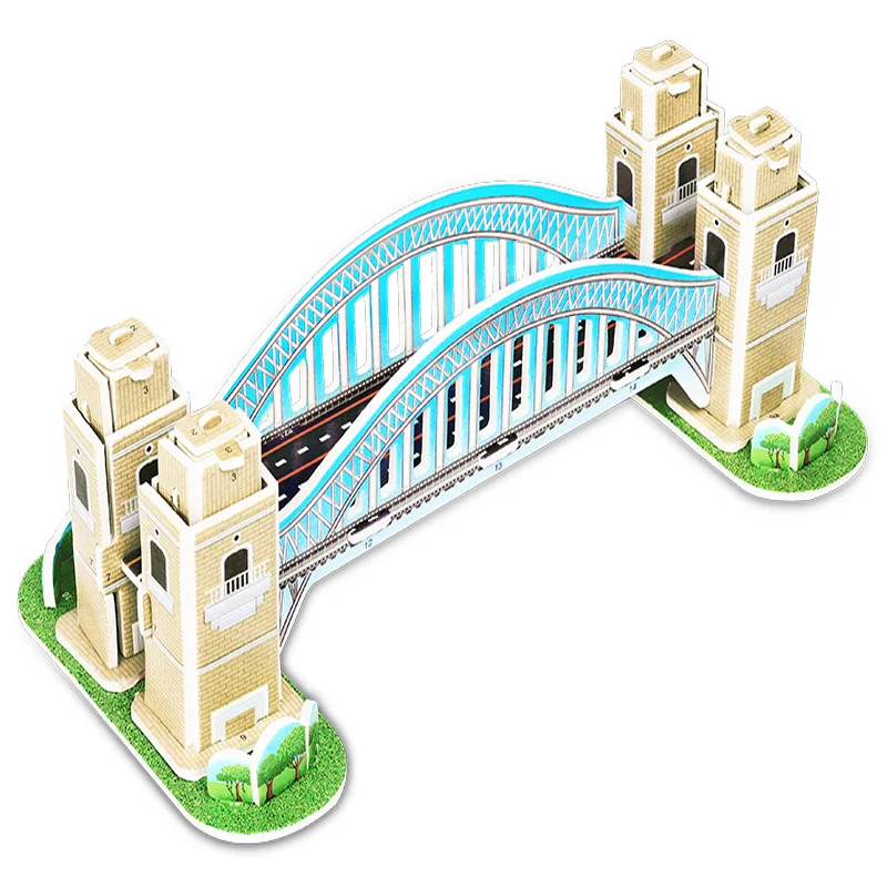 3D Construction Simulation Cartoon Castle Garden Princess House 3D Puzzle Model Kit Architecture Maket Learning Educational Toys For Children - Цвет: 3D Construction