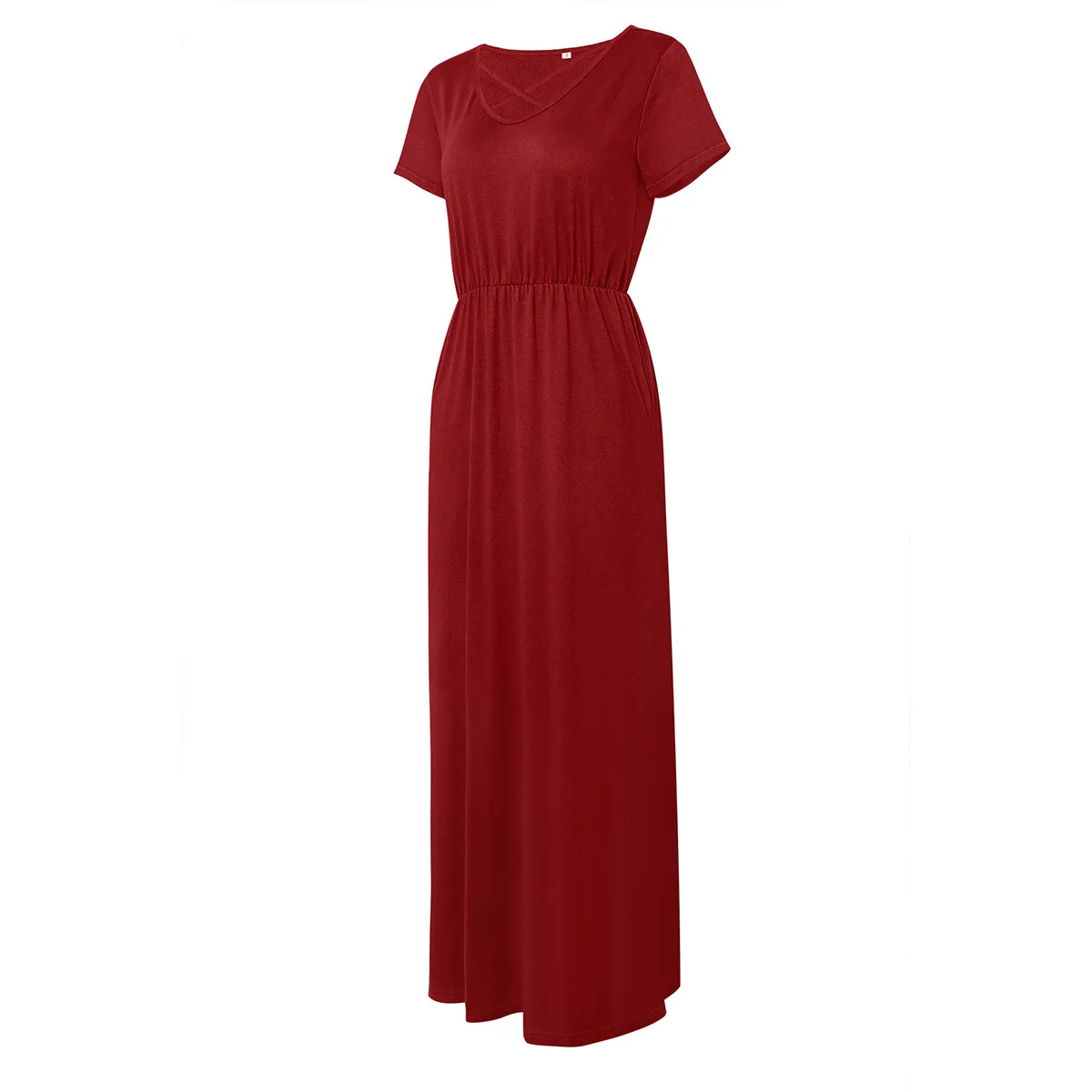 Повседневные Удобные богемные макси платья для женщин с v образным вырезом