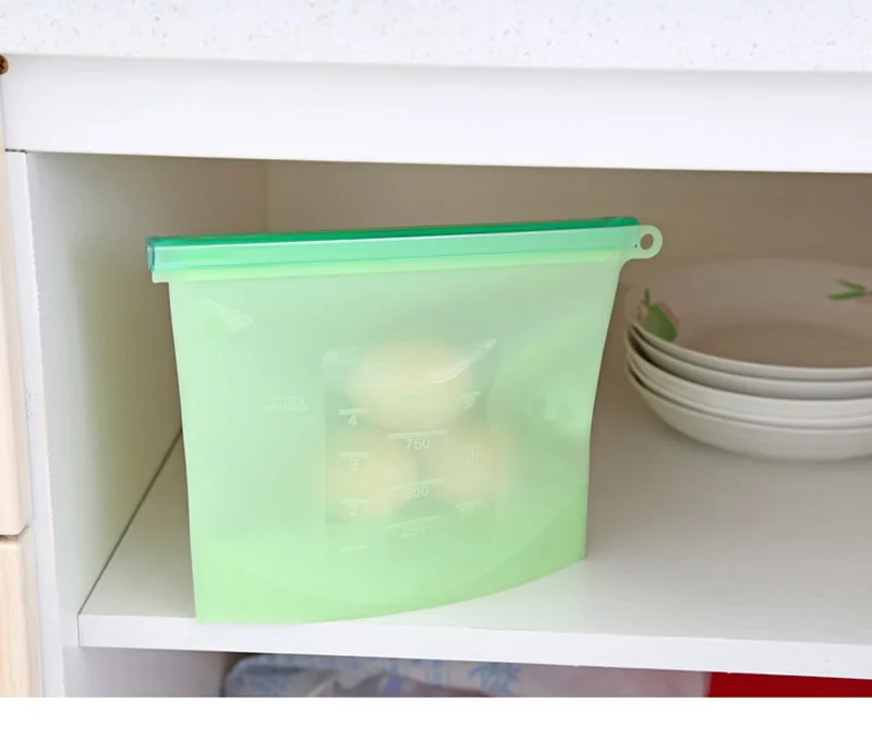 Силиконовый закреп мешка для еды свежие герметичные сумки многоразовые сумки для хранения герметичный контейнер для хранения 1000 мл
