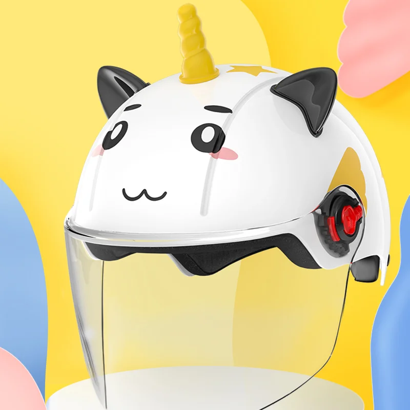 Детский шлем с электроаккумулятором и сертификатом DOT летний солнцезащитный для